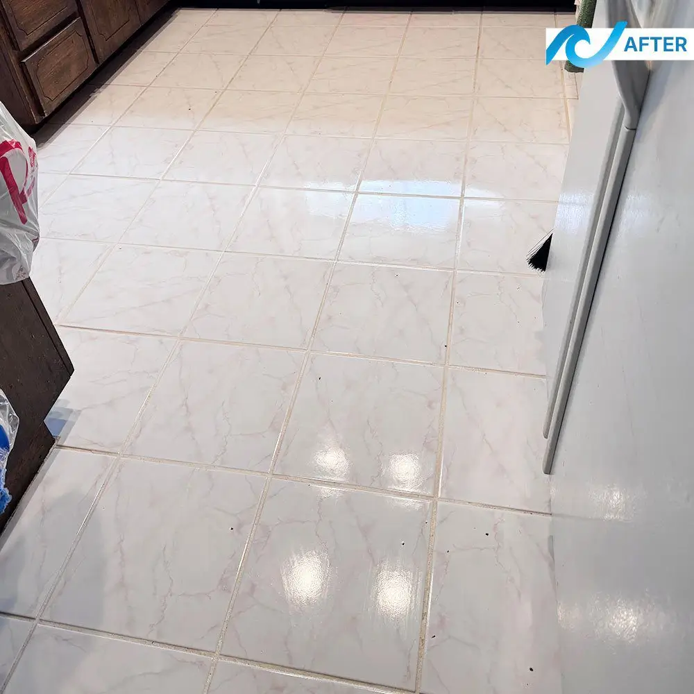 Clean tile and grout after professional service