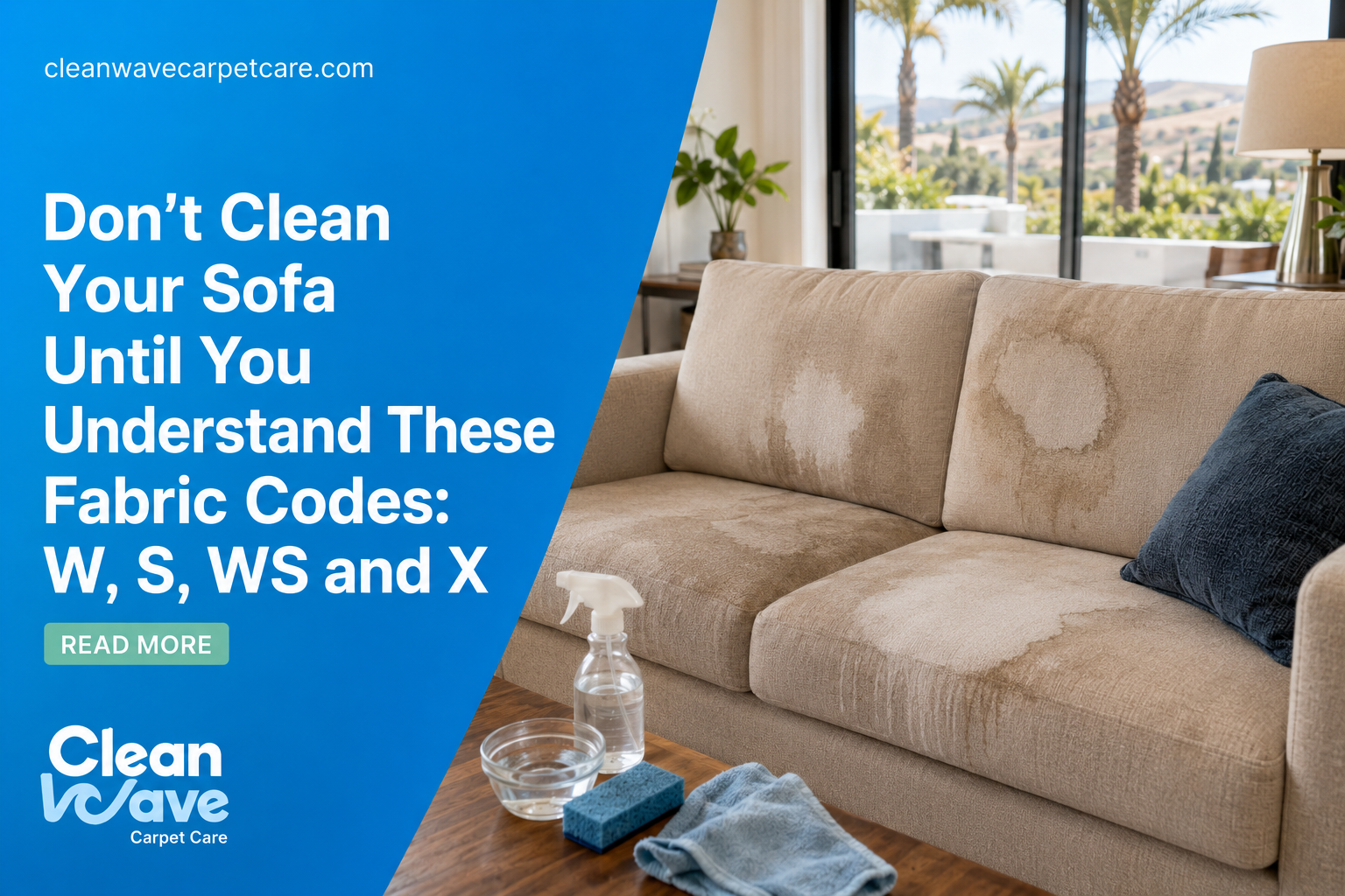 Don’t Clean Your Sofa Until You Understand These Fabric Codes: W, S, WS and X