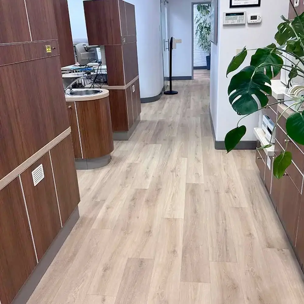 Commercial floor after professional cleaning