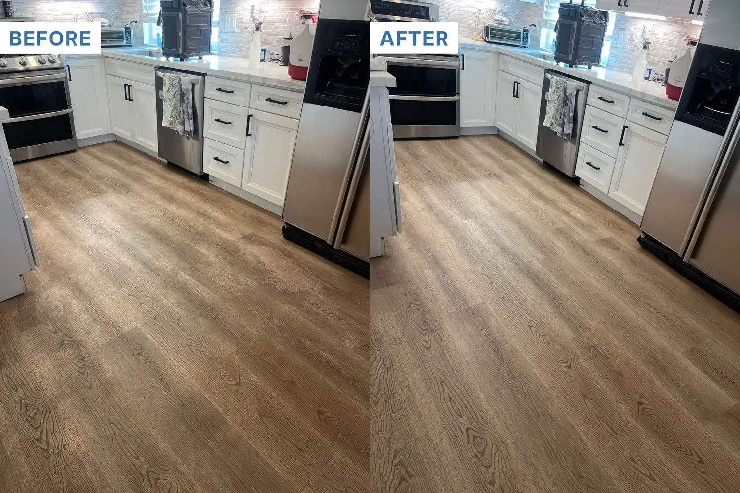 Hardwood floor cleaning result San Diego 2