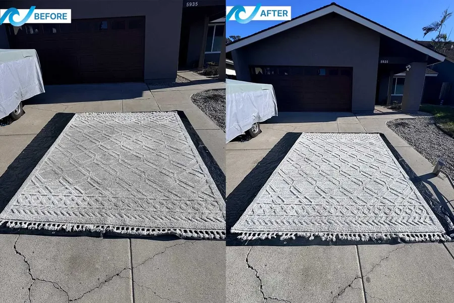 Professional rug cleaning results