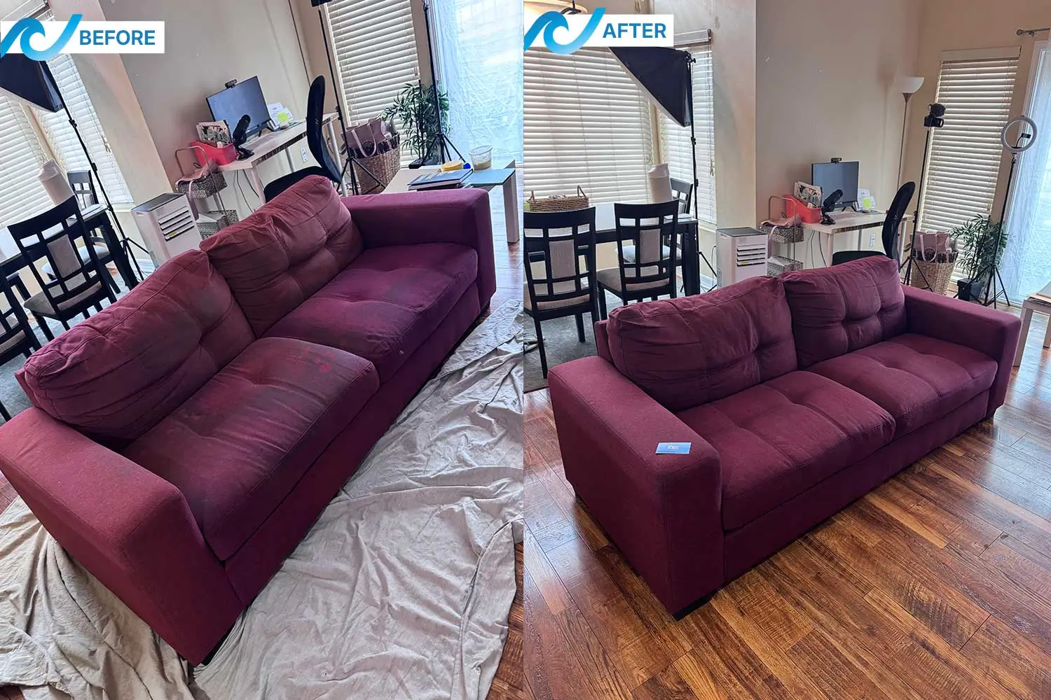 Upholstery cleaning result San Diego 1